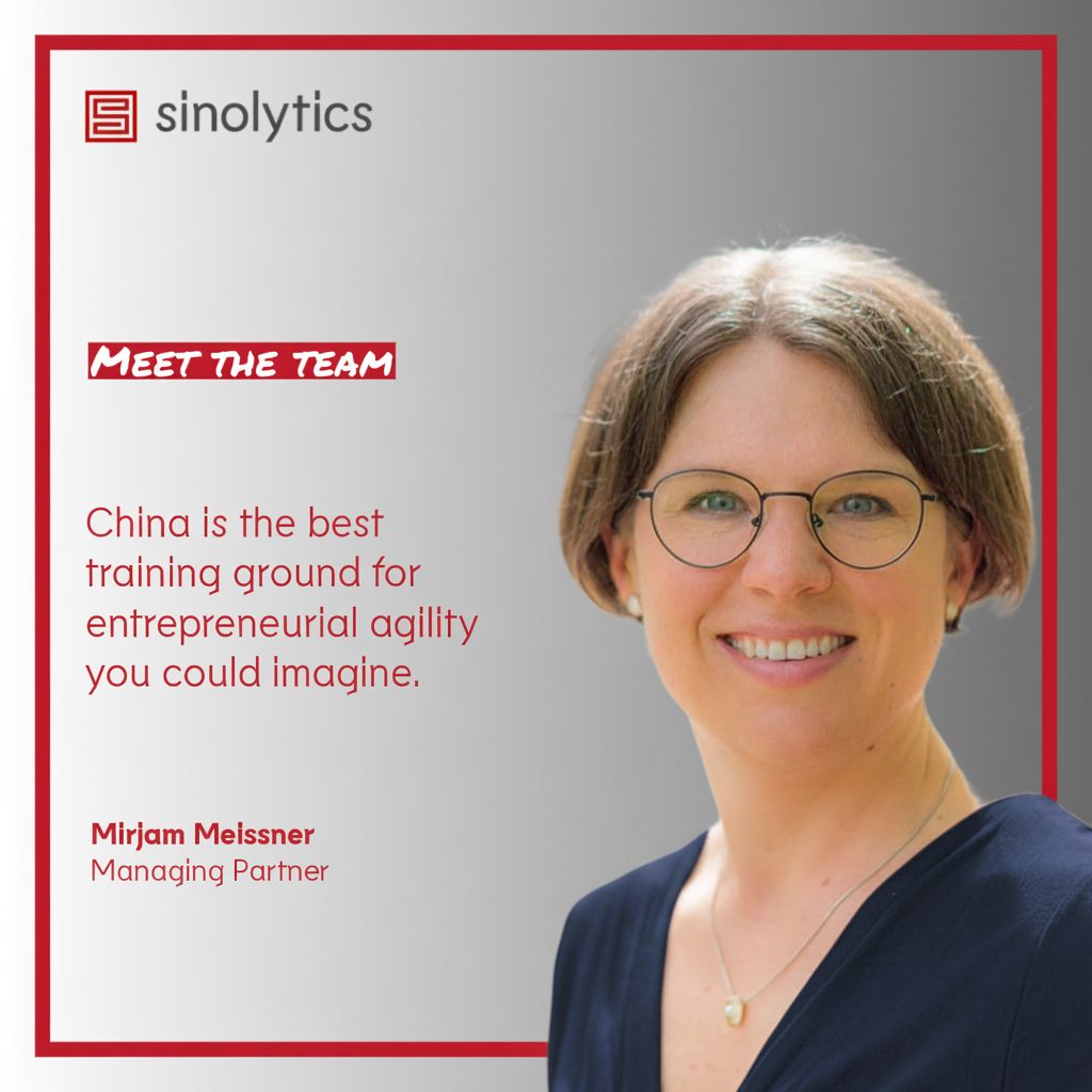 Mirjam Meissner is a Managing Partner at Sinolytics and the one designing how we work.